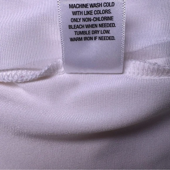 ROZ & ALI SLEEVELESS BLOUSE woman’s size 2X White Pleated Neckline Double Lined - Picture 9 of 10